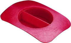 Caplugs - 1.29" ID, Round Head with Rectangular Flange Flange Plug - 1/2" Long, Low-Density Polyethylene, Red - Eagle Tool & Supply