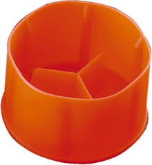Caplugs - 1.86" ID, Round Head Connector Cap - 1-1/16" Long, Low-Density Polyethylene, Orange - Eagle Tool & Supply