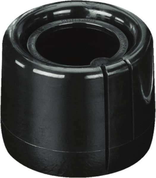 Caplugs - Round Head, Tear-Tab Tube Cap - Low-Density Polyethylene, Black - Eagle Tool & Supply