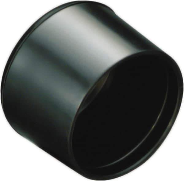 Caplugs - Round Head Finishing Cap - 45/64" Long, Low-Density Polyethylene, Black - Eagle Tool & Supply