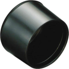 Caplugs - Round Head Finishing Cap - 63/64" Long, Low-Density Polyethylene, Black - Eagle Tool & Supply