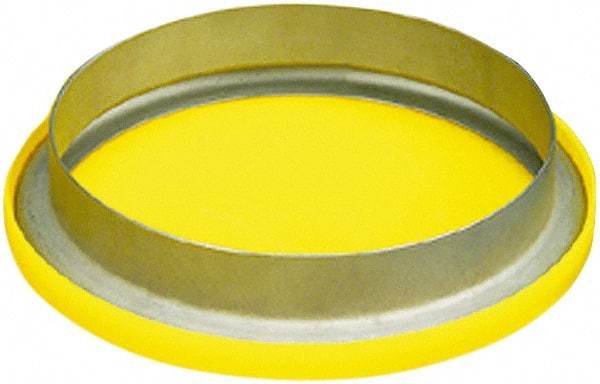 Caplugs - 5.891" ID, Round Head Flange Cap - 11/32" Long, Low-Density Polyethylene, Yellow - Eagle Tool & Supply