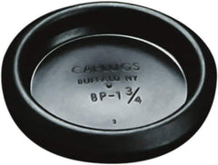 Caplugs - Button Finishing Plug for 0.02 to 0.1" Thick Panels, - 3.06" ID, 3.56 OD, 0.41" Deep, Low-Density Polyethylene, Black - Eagle Tool & Supply