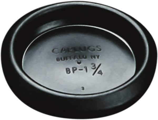 Caplugs - Button Finishing Plug for 0.02 to 0.1" Thick Panels, - 1.1" ID, 1.4 OD, 0.35" Deep, Low-Density Polyethylene, Black - Eagle Tool & Supply