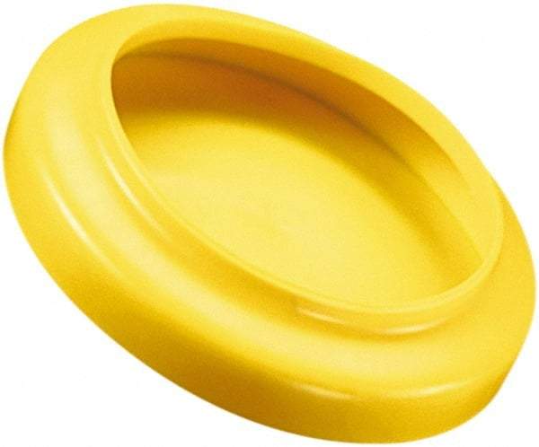 Caplugs - 3.26" ID, Flexible, Round Head Flange Cap - 29/64" Long, Vinyl, Yellow - Eagle Tool & Supply
