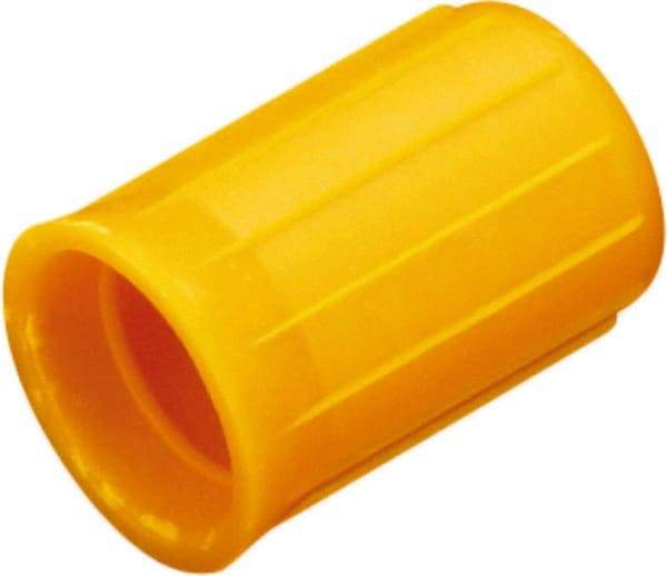 Caplugs - 0.404" ID, Round Head Cap - 55/64" Long, Vinyl, Black - Eagle Tool & Supply