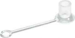 Caplugs - 0.36" ID, Round Head, Tethered Cap - 1-29/32" Long, Silicone, Natural (Color) - Eagle Tool & Supply