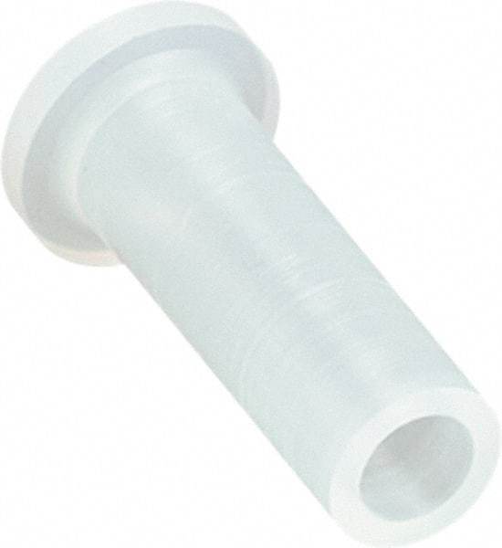 Caplugs - 7/16" ID, Round Head Cap with Flange - 61/64" Long, Silicone, Natural (Color) - Eagle Tool & Supply