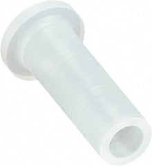 Caplugs - 7/16" ID, Round Head Cap with Flange - 61/64" Long, Silicone, Natural (Color) - Eagle Tool & Supply