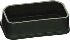 Caplugs - 1.611" x 1.14", Conductive, Rectangular Head Cap/Plug - 43/64" Long, Polyethylene Copolymer, Black - Eagle Tool & Supply