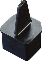 Caplugs - 0.326" x 0.2", Pull-Tab USB Plug - 1/4" Long, Low-Density Polyethylene, Black - Eagle Tool & Supply