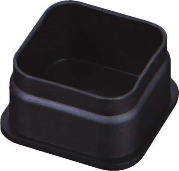 Caplugs - Square Head Tube Plug - 0.86 x 0.86" OD, 7/16" Long, Low-Density Polyethylene, Black - Eagle Tool & Supply