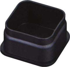 Caplugs - Square Head Tube Plug - 0.86 x 0.86" OD, 7/16" Long, Low-Density Polyethylene, Black - Eagle Tool & Supply
