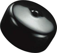 Caplugs - 1-7/16" ID, Flexible, Round Head Masking Cap - 1.58" OD, 1" Long, Vinyl, Black - Eagle Tool & Supply