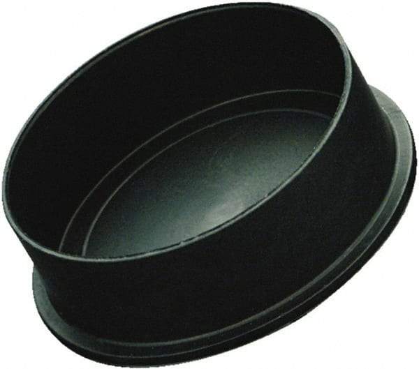 Caplugs - Conductive, Round Head, Static Dissipative Cap - 0.48" OD, 31/64" Long, Polyethylene Copolymer, Black - Eagle Tool & Supply