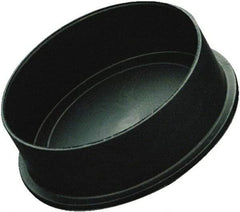 Caplugs - Conductive, Round Head, Static Dissipative Cap - 1.48" OD, 9/16" Long, Polyethylene Copolymer, Black - Eagle Tool & Supply