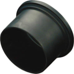 Caplugs - 2.221" ID, Conductive, Round Head Plug - 2.39" OD, 35/64" Long, Polyethylene Copolymer, Black - Eagle Tool & Supply
