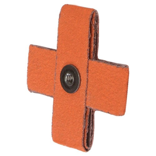 2″ × 2″ × 3/4″ Cross Pad 8-Ply 60 Grit 8-32 Eyelet Ceramic Alumina - Eagle Tool & Supply