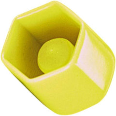 Caplugs - Hex Head Cap - 11/16" Long, Vinyl, Yellow - Eagle Tool & Supply