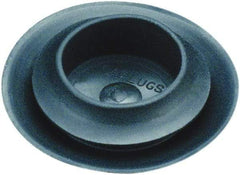 Caplugs - Button Finishing Plug for 0.031 to 0.079" Thick Panels, - 1.193" ID, 1.496 OD, 0.307" Deep, Thermoplastic Rubber, Black - Eagle Tool & Supply