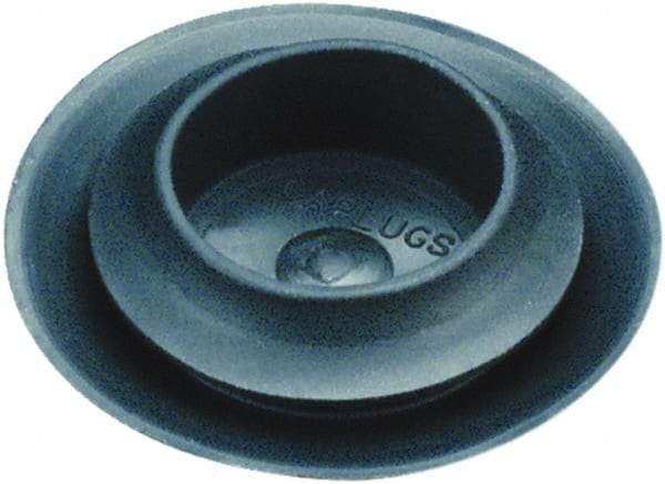 Caplugs - Button Finishing Plug for 0.031 to 0.079" Thick Panels, - 1.654" ID, 1.917 OD, 0.307" Deep, Thermoplastic Rubber, Black - Eagle Tool & Supply