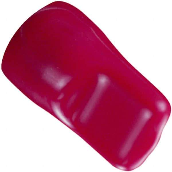 Caplugs - 3/16" ID, Pull-Tab, Round Head Cap - 2-5/8" Long, Vinyl, Red - Eagle Tool & Supply