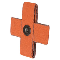 3″ × 3″ × 1″ Cross Pad 8-Ply 120 Grit 1/4-20 Eyelet Ceramic Alumina - Eagle Tool & Supply