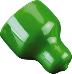 Caplugs - 1.307" ID, Pull-Tab, Round Head Cap - 1-39/64" Long, Vinyl, Green - Eagle Tool & Supply