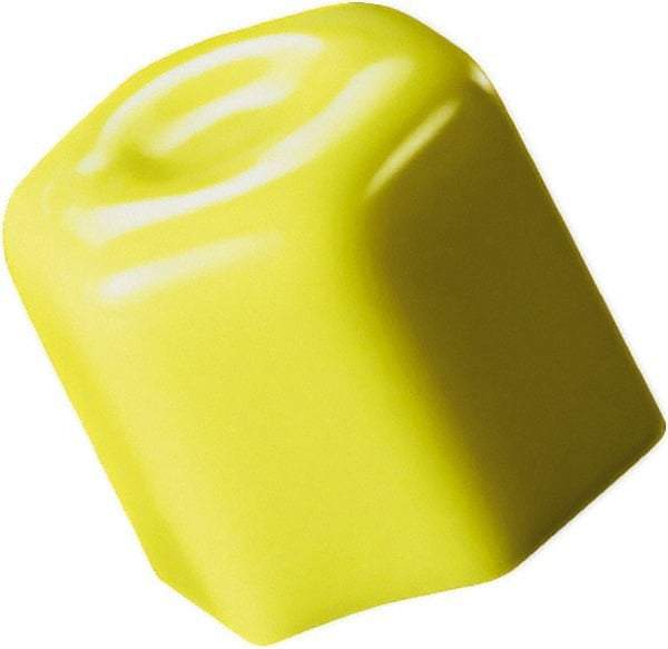 Caplugs - Hex Head Hex Cap - 35/64" Long, Vinyl, Yellow - Eagle Tool & Supply