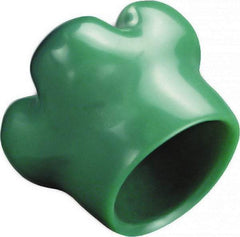 Caplugs - Round with Square Head Tube Cap - 0.725" OD, 1/2" Long, Vinyl, Green - Eagle Tool & Supply