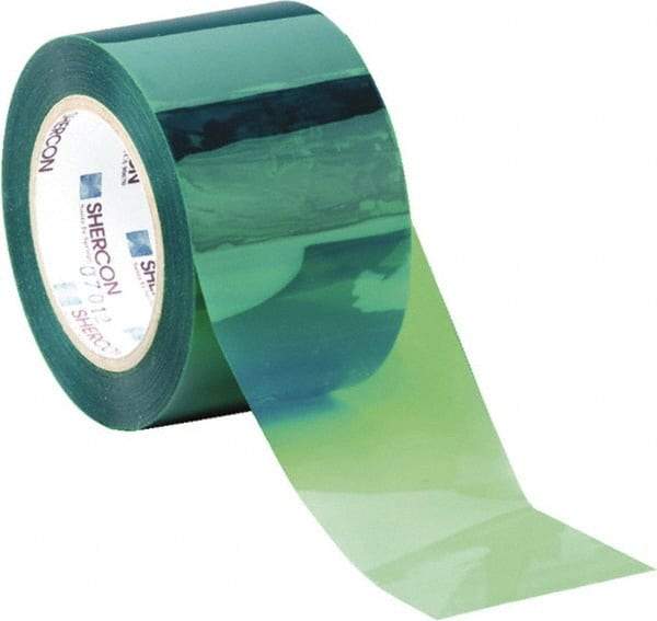 Caplugs - 9" Wide x 72 Yd Long Green Polyester Film High Temperature Masking Tape - Series PC25 9000, 6.5 mil Thick - Eagle Tool & Supply