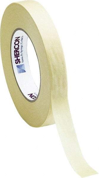 Caplugs - 25mm Wide x 55 m Long Off-White Crepe Paper High Temperature Masking Tape - Series KD1125MM, 7.5 mil Thick - Eagle Tool & Supply