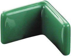 Caplugs - 1-7/8" x 1/8", Flexible Push-On L-Frame End Cap - 1/2" Long, Vinyl, Brown - Eagle Tool & Supply