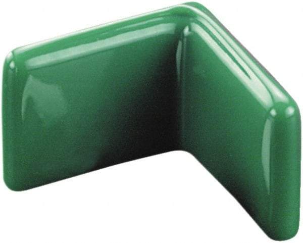 Caplugs - 1-1/2" x 1/8", Flexible Push-On L-Frame End Cap - 1/2" Long, Vinyl, Black - Eagle Tool & Supply