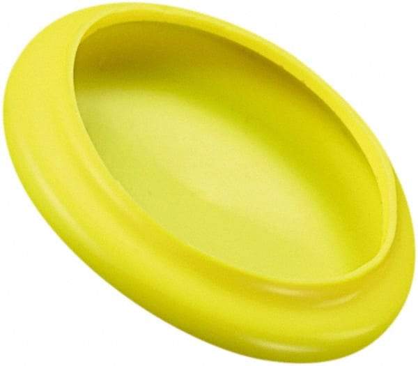 Caplugs - 0.93" ID, Flexible, Round Head Flange Cap - 1.55" OD, 1/16" Long, Vinyl, Black - Eagle Tool & Supply