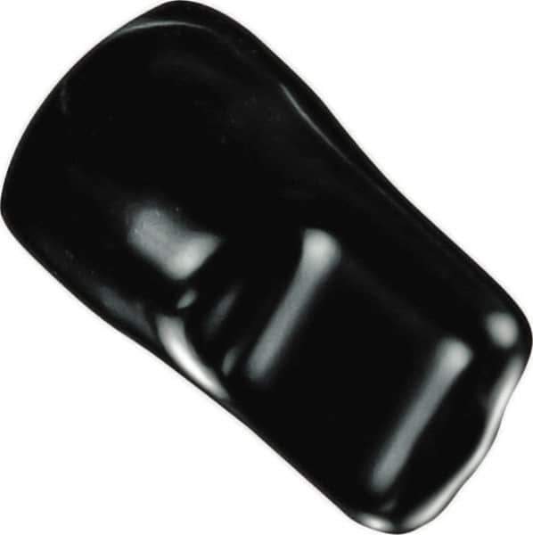 Caplugs - 0.24" ID, Pull-Tab, Round Head Masking Cap - 1-1/8" Long, Vinyl, Black - Eagle Tool & Supply