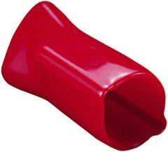 Caplugs - 0.4" ID, Round Head Vented Cap - 0.51" OD, 3/4" Long, Vinyl, Red - Eagle Tool & Supply