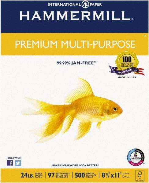 Hammermill - 8-1/2" x 11" White Copy Paper - Use with All Office Equipment - Eagle Tool & Supply