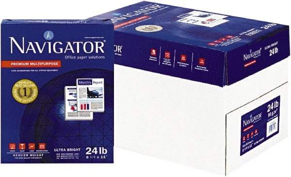 Navigator - 8-1/2" x 11" White Copy Paper - Use with Laser Printers, Copiers, Fax Machines, Multifunction Machines - Eagle Tool & Supply