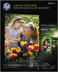 Hewlett-Packard - 8-1/2" x 11" Photo Paper - Use with Inkjet Printers - Eagle Tool & Supply