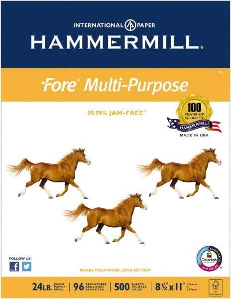 Hammermill - 8-1/2" x 11" White Copy Paper - Use with Inkjet Printers - Eagle Tool & Supply