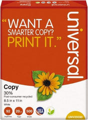 UNIVERSAL - 8-1/2" x 11" White Copy Paper - Use with Laser Printers, Copiers, Plain Paper Fax Machines - Eagle Tool & Supply