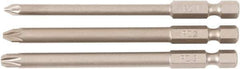 Wiha - #1, #2, #3 Pozidriv Screwdriver Bit - 90mm OAL - Eagle Tool & Supply
