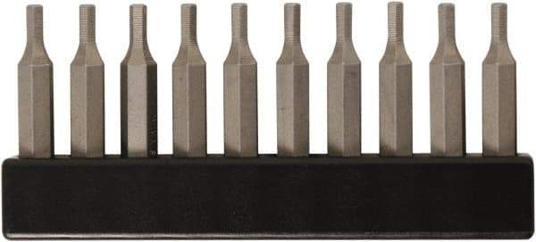 Wiha - 1/8" Hex Screwdriver Bit - 4mm Drive, 28mm OAL - Eagle Tool & Supply