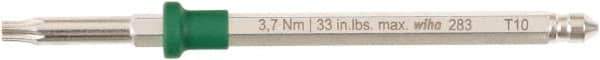Wiha - 4mm Drive T7 Torx Screwdriver Bit - 75mm OAL - Eagle Tool & Supply