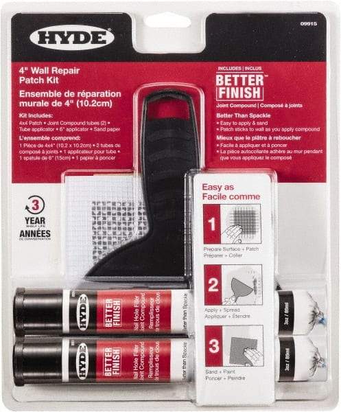 Hyde Tools - 3 oz Kit Drywall/Plaster Repair - White - Eagle Tool & Supply