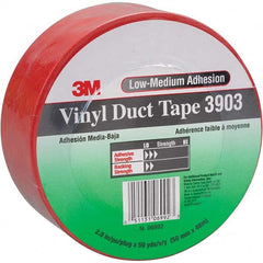 3M - 50 Yd x 49" x 6.5 mil Red Vinyl Duct Tape - Eagle Tool & Supply