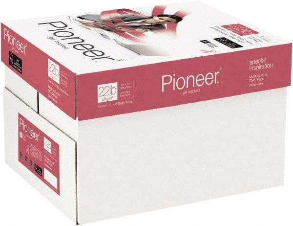 Pioneer - 8-1/2" x 11" Bright White Copy Paper - Use with Copiers, Inkjet Printers, Laser Printers - Eagle Tool & Supply