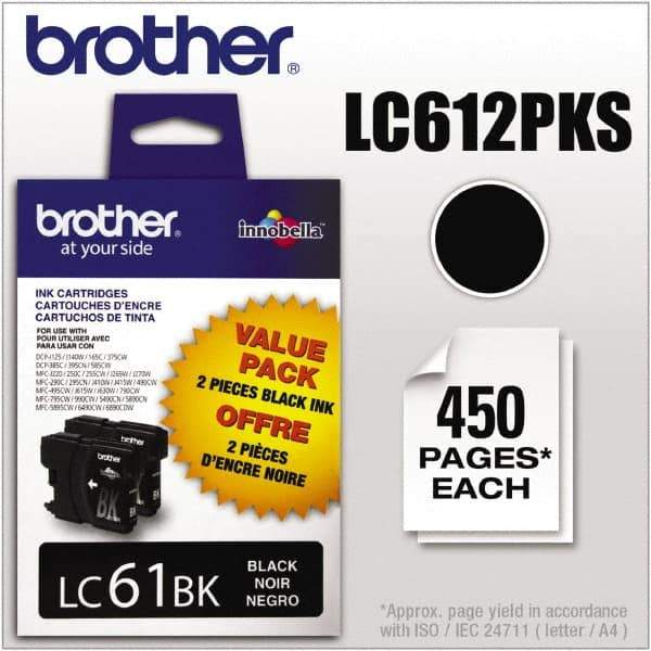 Brother - Black Ink Cartridge - Use with Brother DCP-J140W, 165C, 375CW, 385C, 395CN, 585CW, MFC-250C, 255CW, 290C, 295CN, 490CW, 495CW, J615W, 775CW, 790CW, 795CW, 990CW - Eagle Tool & Supply