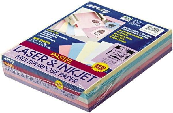 Pacon - 8-1/2" x 11" Assorted Colors Colored Copy Paper - Use with Laser Printers, Copiers - Eagle Tool & Supply